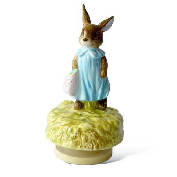 Schmid Beatrix Potter Mrs Flopsy Bunny Vintahe Musical Figurine - Picture 3 of 11